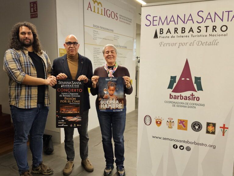 Concierto de Semana Santa de Barbastro: una propuesta musical de cine y solidaria a beneficio de Manos Unidas Semana Santa Barbastro.