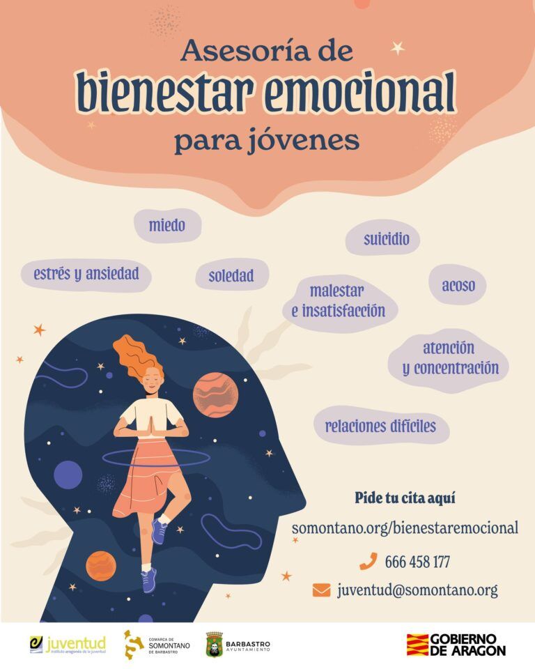 Servicio de asesoría de bienestar emocional para jóvenes en Barbastro
