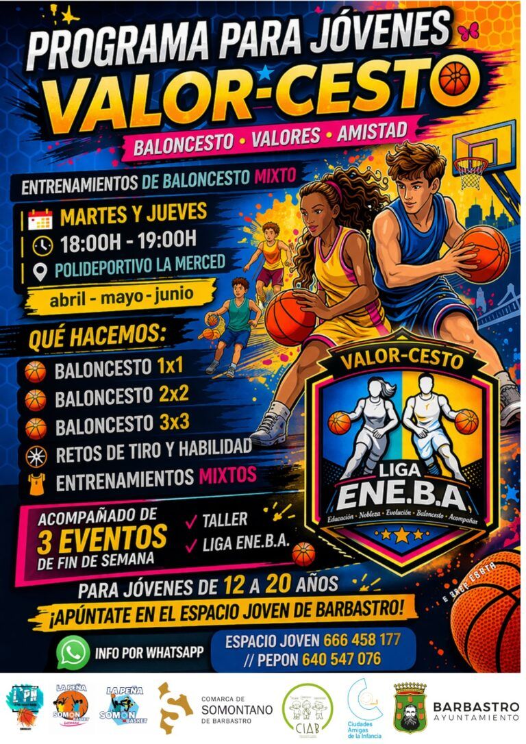 El Ayuntamiento y La Peña Somonbasket impulsan VALOR-CESTO en Barbastro