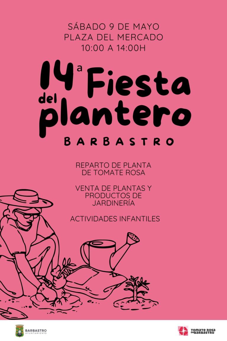 Barbastro celebra la Fiesta del Plantero con el reparto de 2.000 plantas de Tomate Rosa Fiesta del Plantero en Barbastro