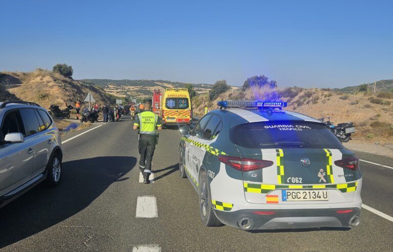 Siniestro vial en la N-230 con tres personas heridas
