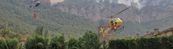 Incendio en Las Peñas de Riglos.