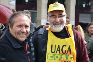 Javier Sánchez Ansó en la Tractorada de 2020