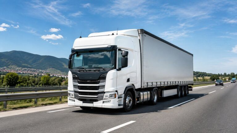 Transporte de mercancías por carretera: un aliado para mejorar la eficiencia logística Camión de transporte de mercancías por carretera para operaciones logísticas nacionales e internacionales
