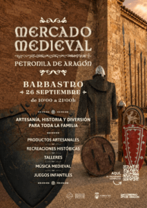 artel del Mercado Medieval Barbastro 2026 Petronila de Aragón, que se celebra el 26 de septiembre