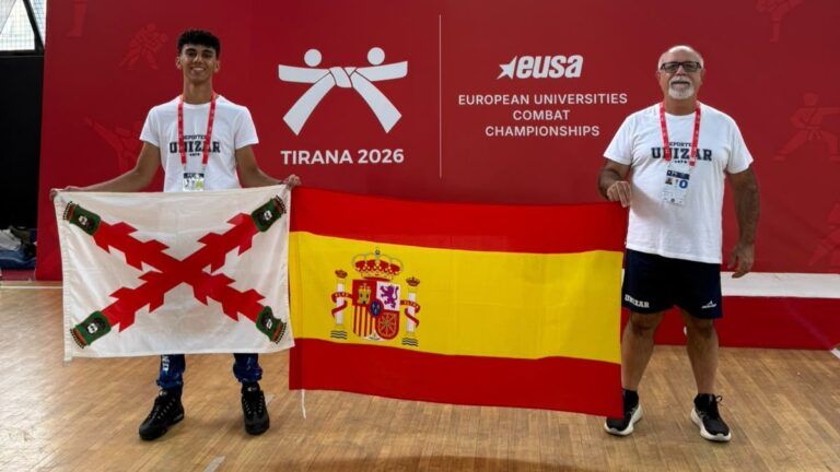 De Tirana a Sierra Nevada: Mohamed Amine afronta su primera convocatoria al CAR Mohamed Amine, deportista de kickboxing de Barbastro, en los EUSA Combat Games de Tirana