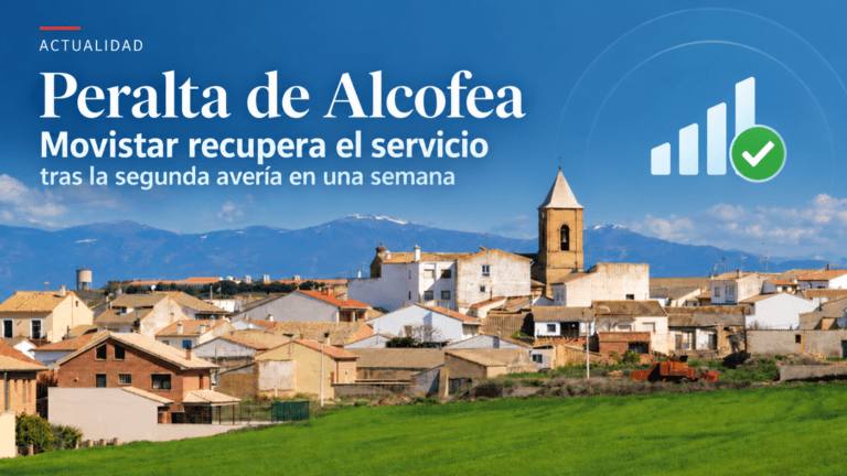 Peralta recupera Movistar y pedirá revisar toda la línea hasta Barbastro Movistar Peralta de Alcofea recupera el servicio tras la segunda avería registrada en una semana