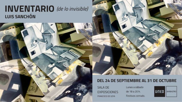 Luis Sanchón lleva a la UNED de Barbastro la exposición ‘No sólo dibujo…’ cartel de la exposición Luis Sanchón UNED Barbastro