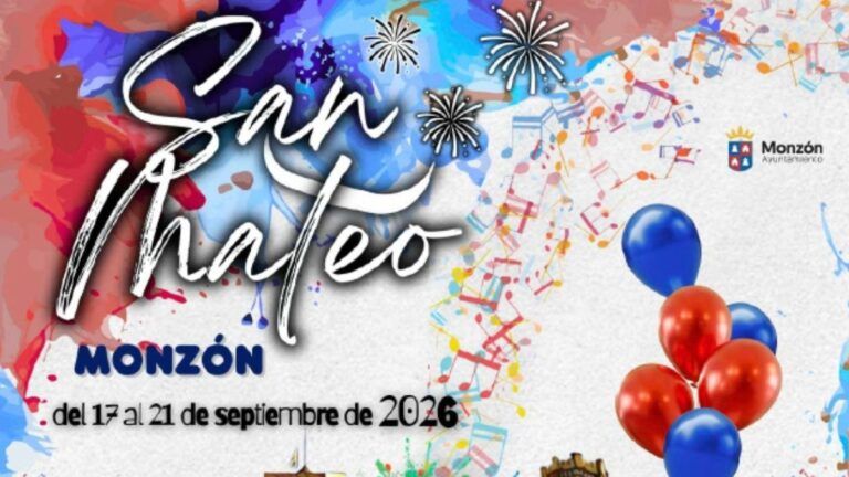 Programa fiestas Monzón 2026: todos los actos de San Mateo Programa fiestas Monzón 2026 por San Mateo