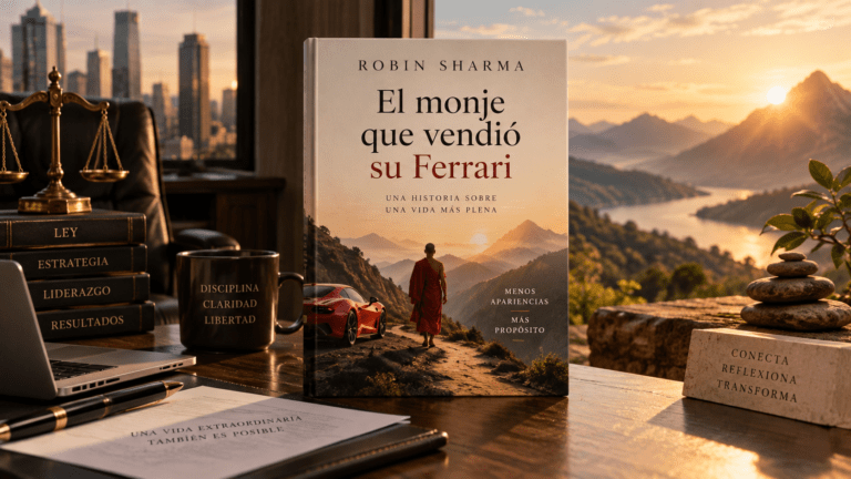 Resumen y reseña completa del libro El monje que vendió su Ferrari Portada de El monje que vendió su Ferrari de Robin Sharma